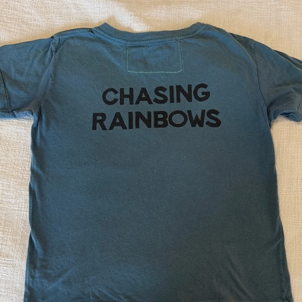 Aviator Nation Kids Blue Rainbow Mountain Graphic Tee Size 8